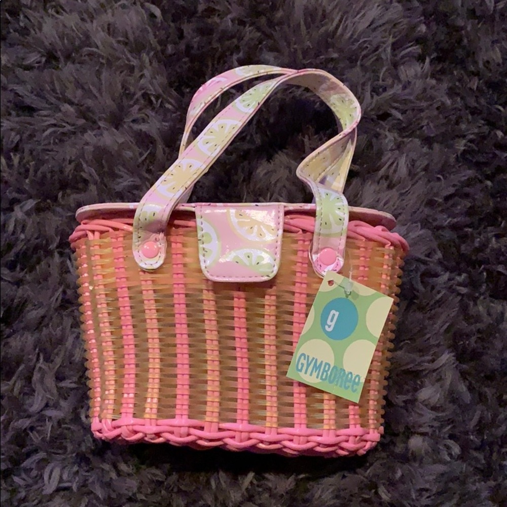 Gymboree pink woven girl’s hand bag